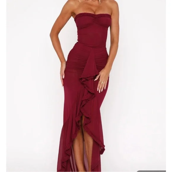 White Fox Boutique Maroon dress - Picture 2 of 3